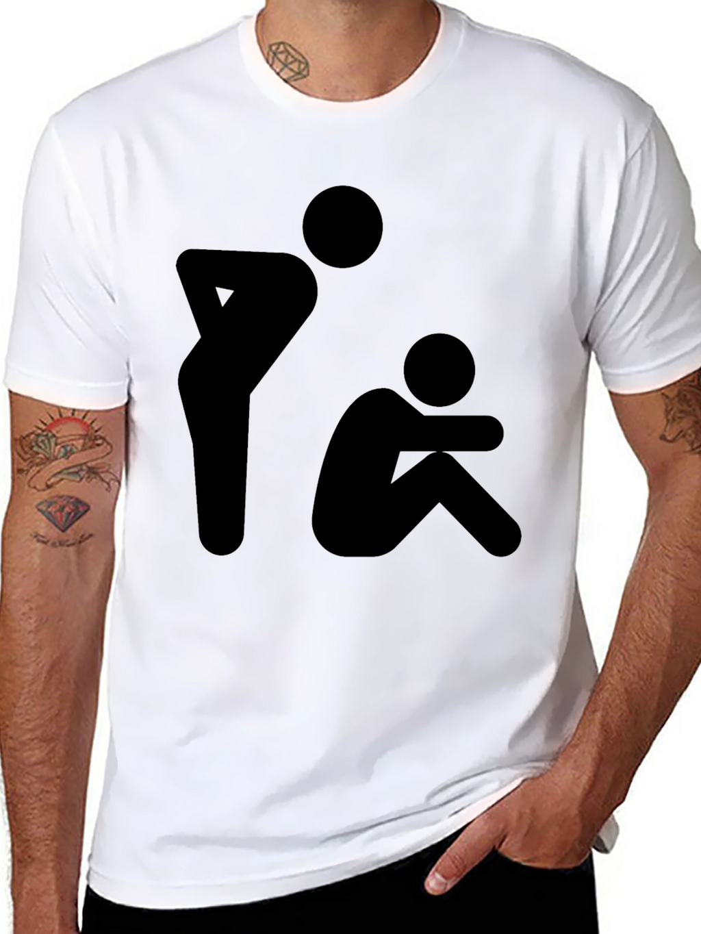 Silhouette Graphic T-Shirt - Black