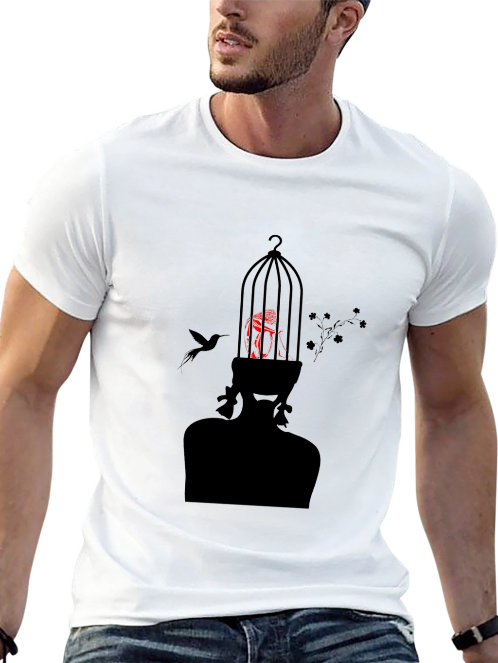 Abstract Birdcage T-Shirt