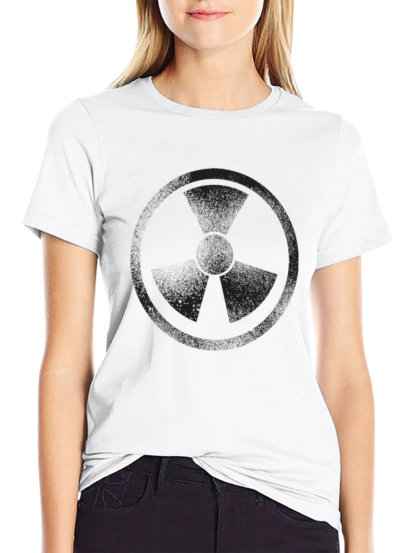 Black Radiation Symbol Graphic T-Shirt