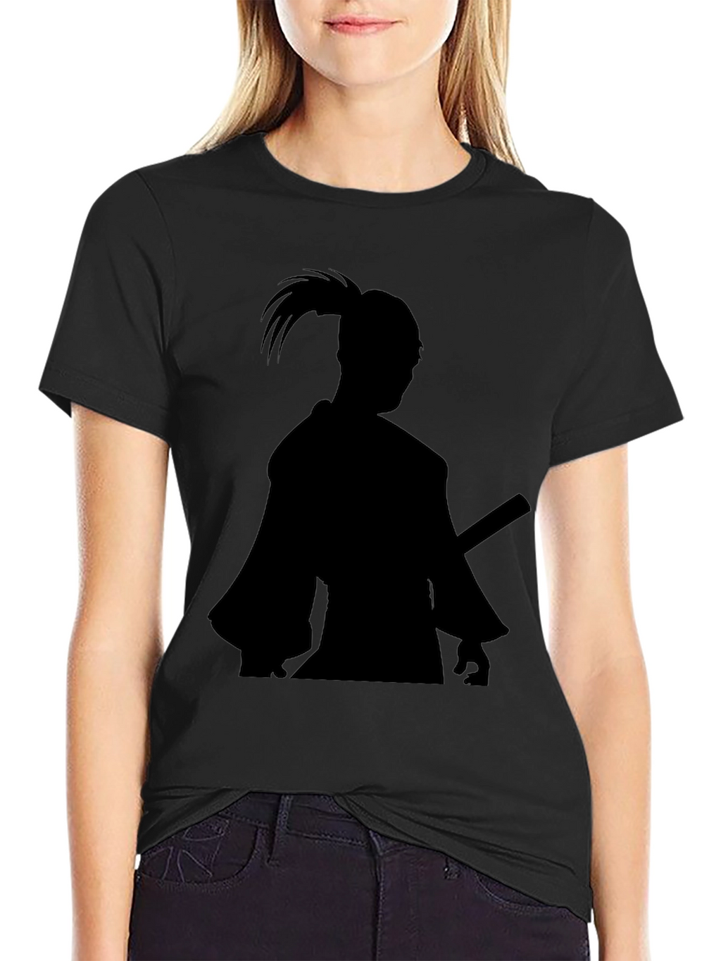 Samurai Silhouette Black T-Shirt