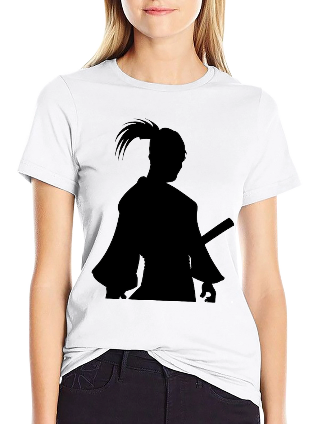 Samurai Silhouette Black T-Shirt