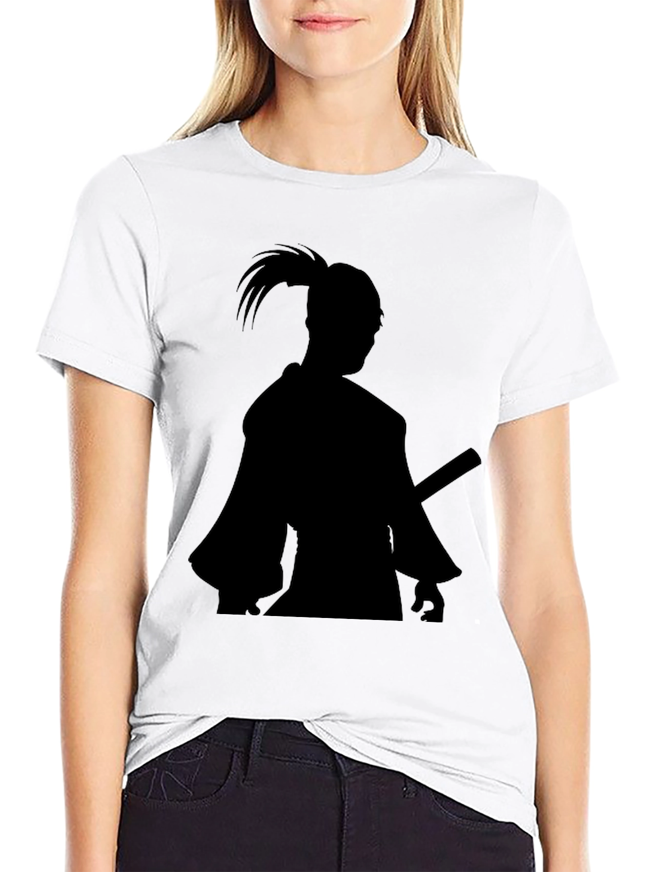Samurai Silhouette Black T-Shirt