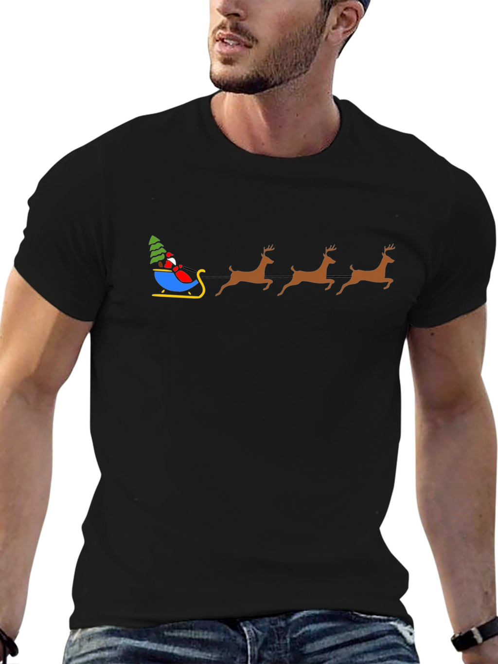 Santas Sleigh Christmas T-Shirt