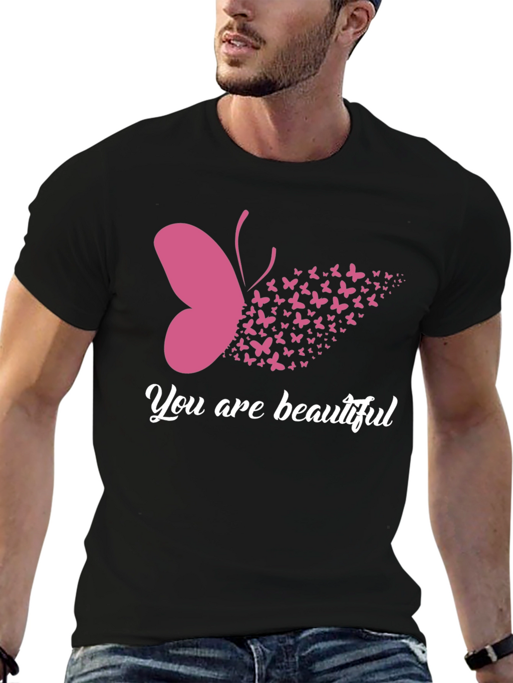 Beautiful Butterfly Graphic Print T-Shirt