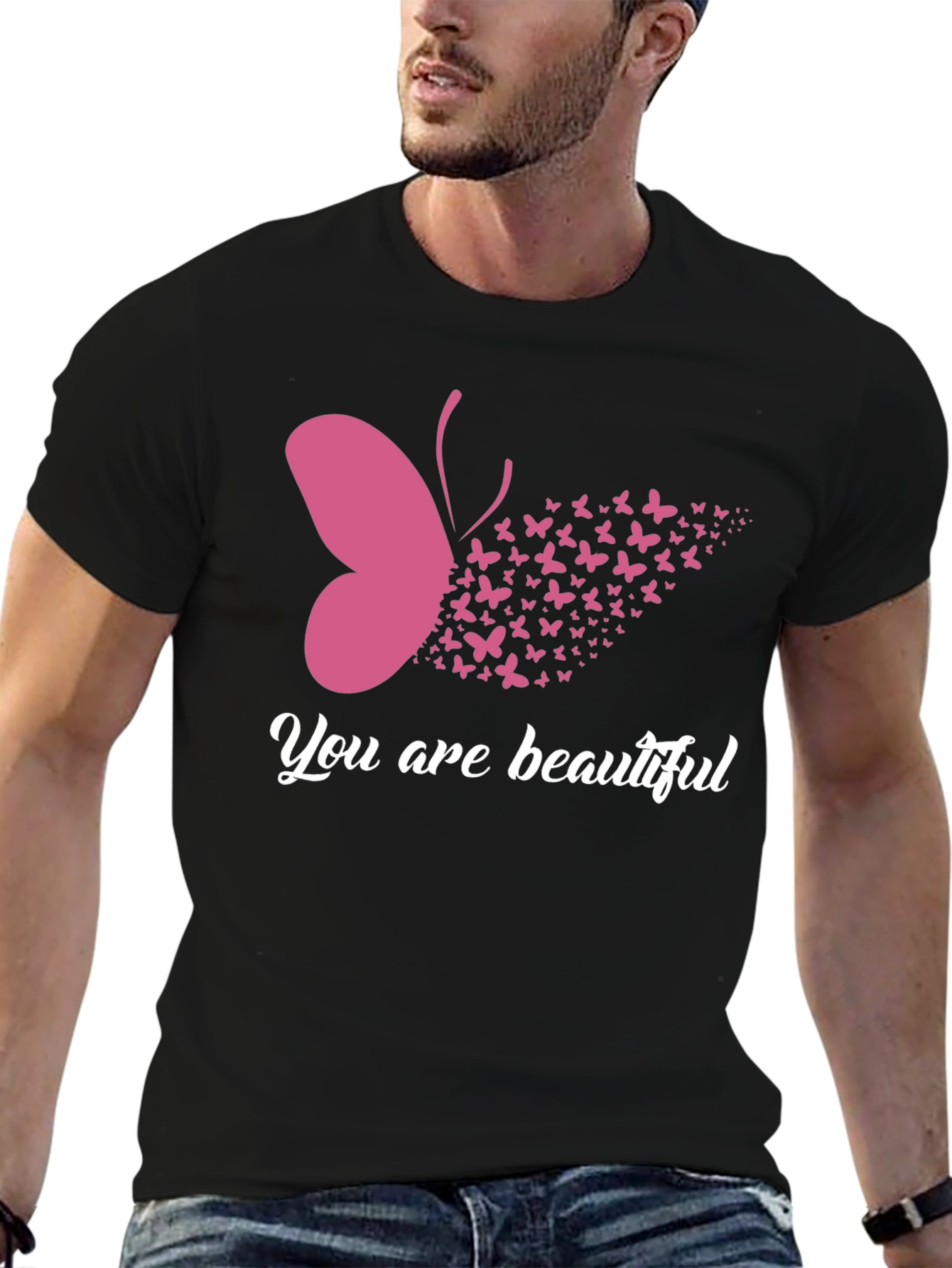Beautiful Butterfly Graphic Print T-Shirt