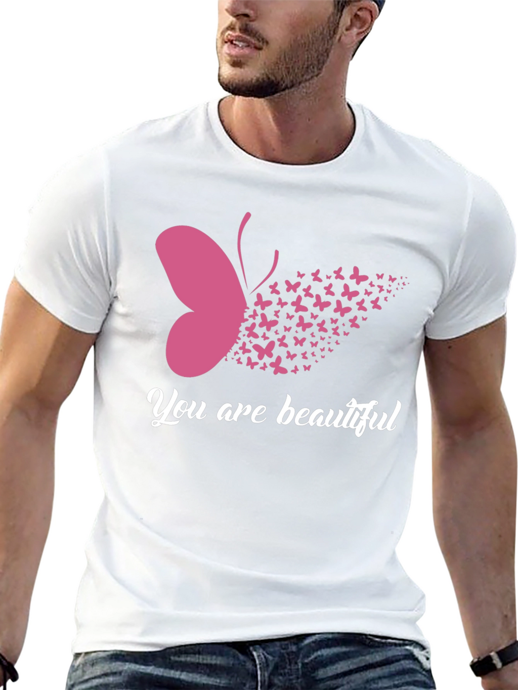 Beautiful Butterfly Graphic Print T-Shirt