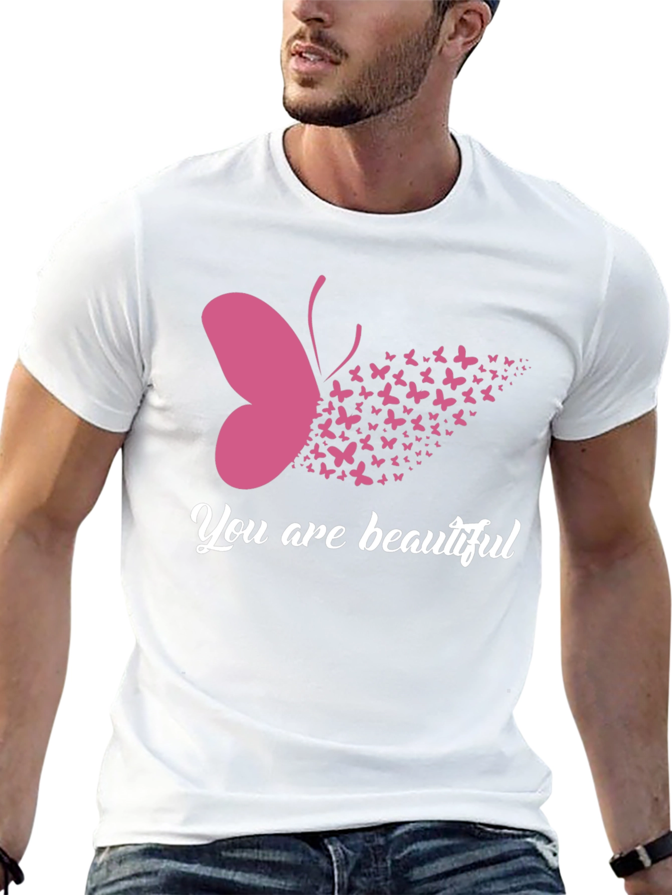 Beautiful Butterfly Graphic Print T-Shirt