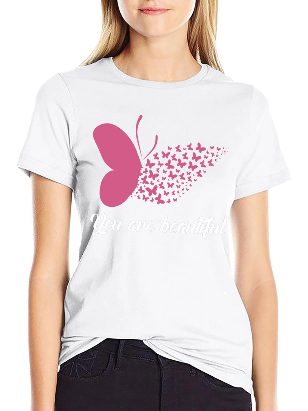 Beautiful Butterfly Graphic Print T-Shirt