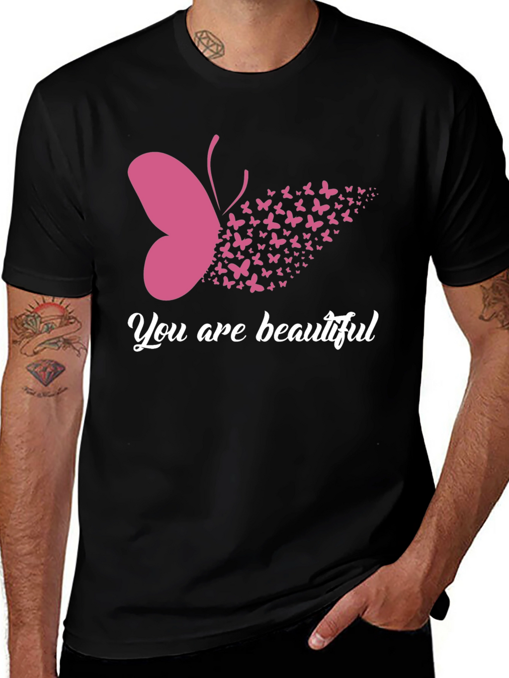 Beautiful Butterfly Graphic Print T-Shirt