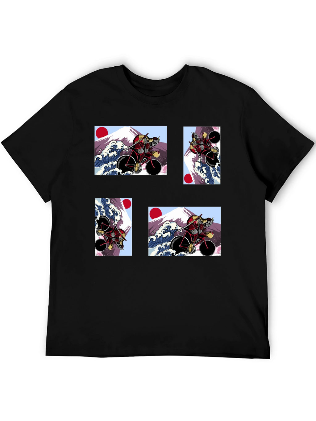 Samurai Cyclist T-Shirt - Japanese Art Style