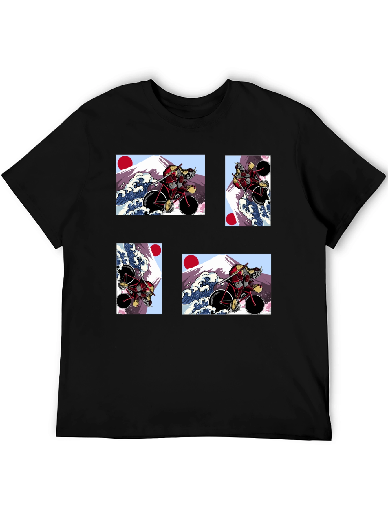 Samurai Cyclist T-Shirt - Japanese Art Style
