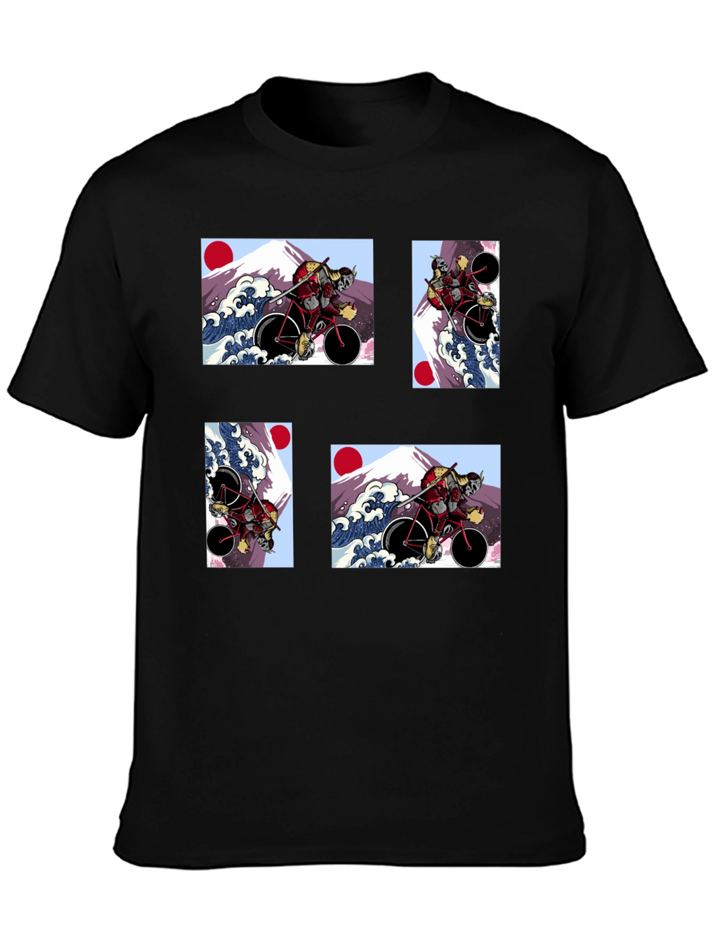 Samurai Cyclist T-Shirt - Japanese Art Style