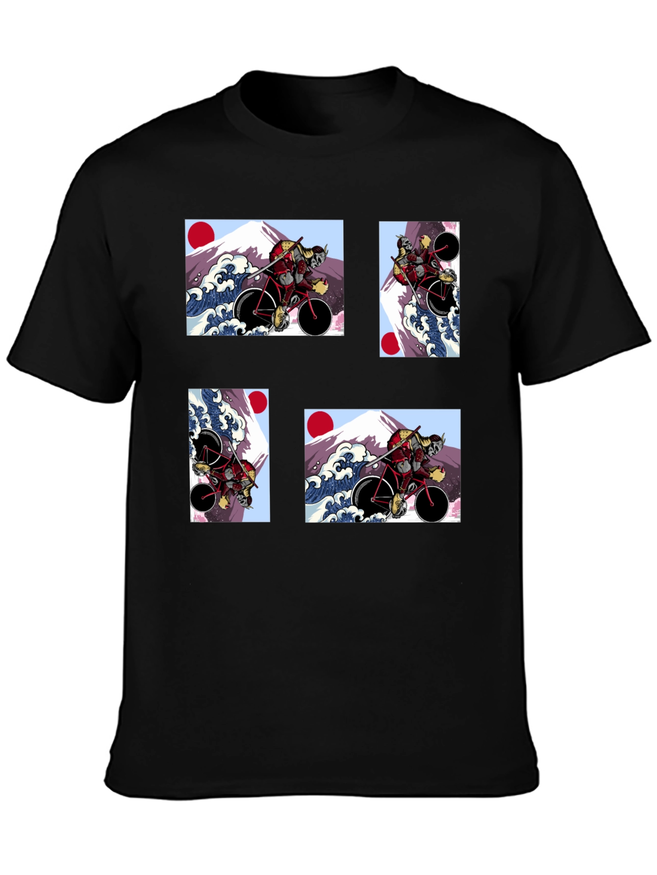 Samurai Cyclist T-Shirt - Japanese Art Style