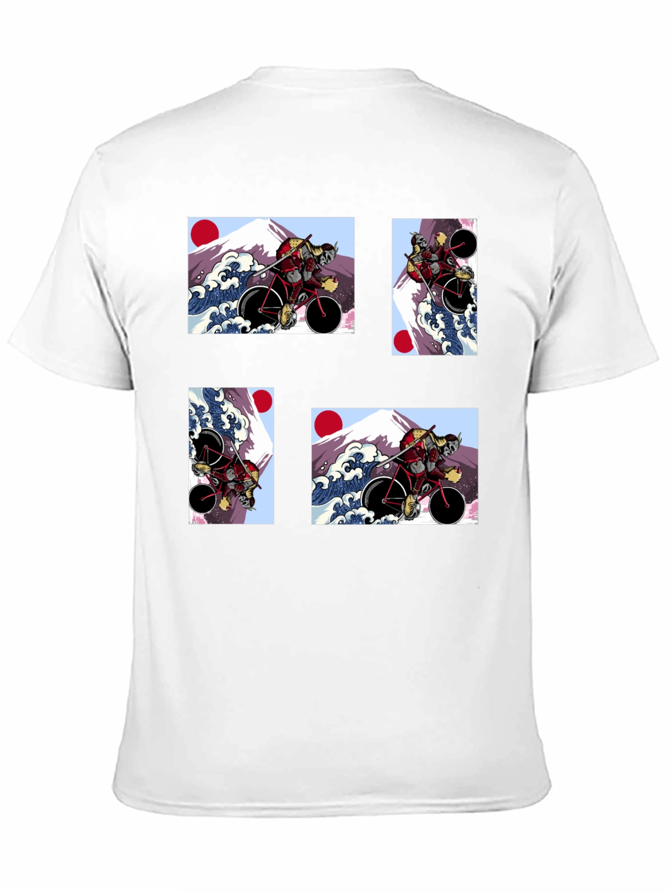 Samurai Cyclist T-Shirt - Japanese Art Style