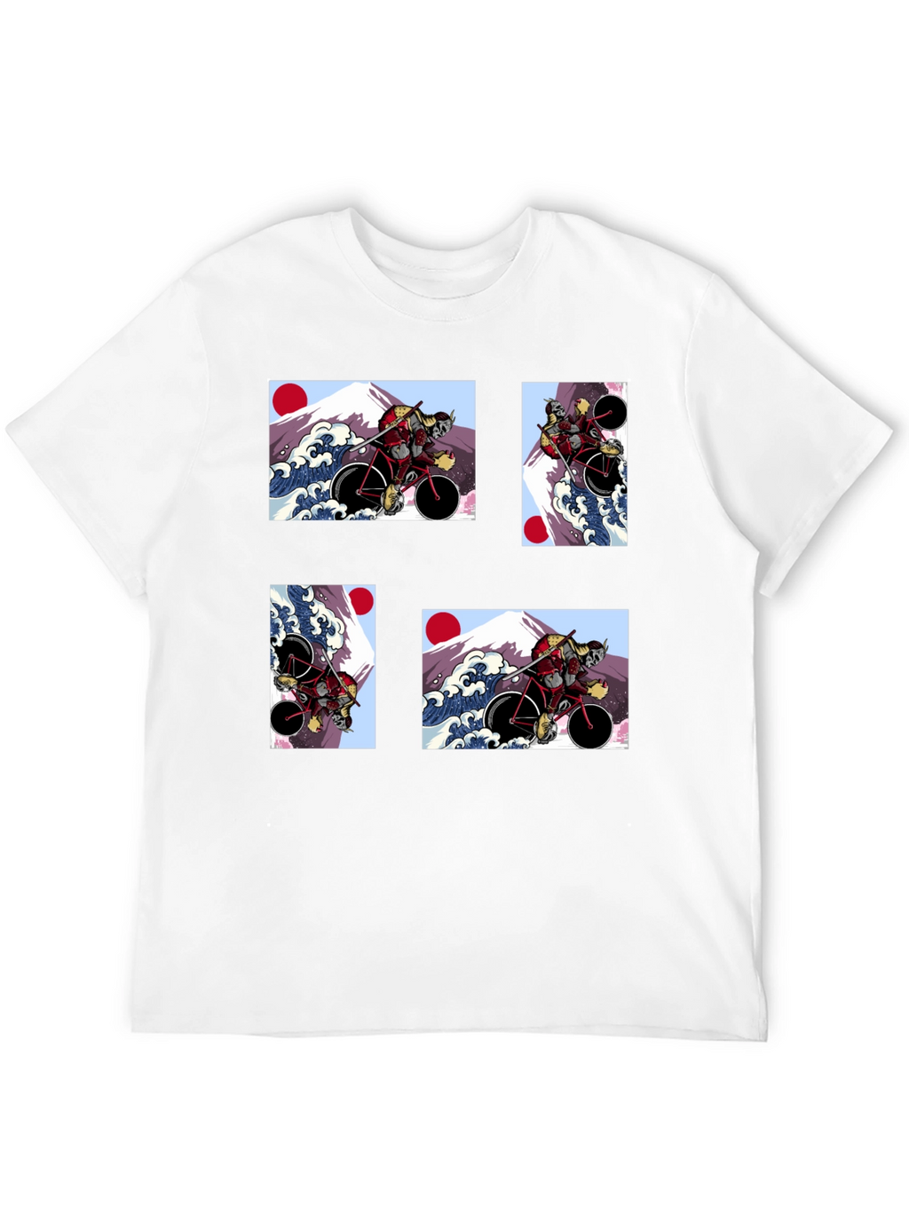 Samurai Cyclist T-Shirt - Japanese Art Style