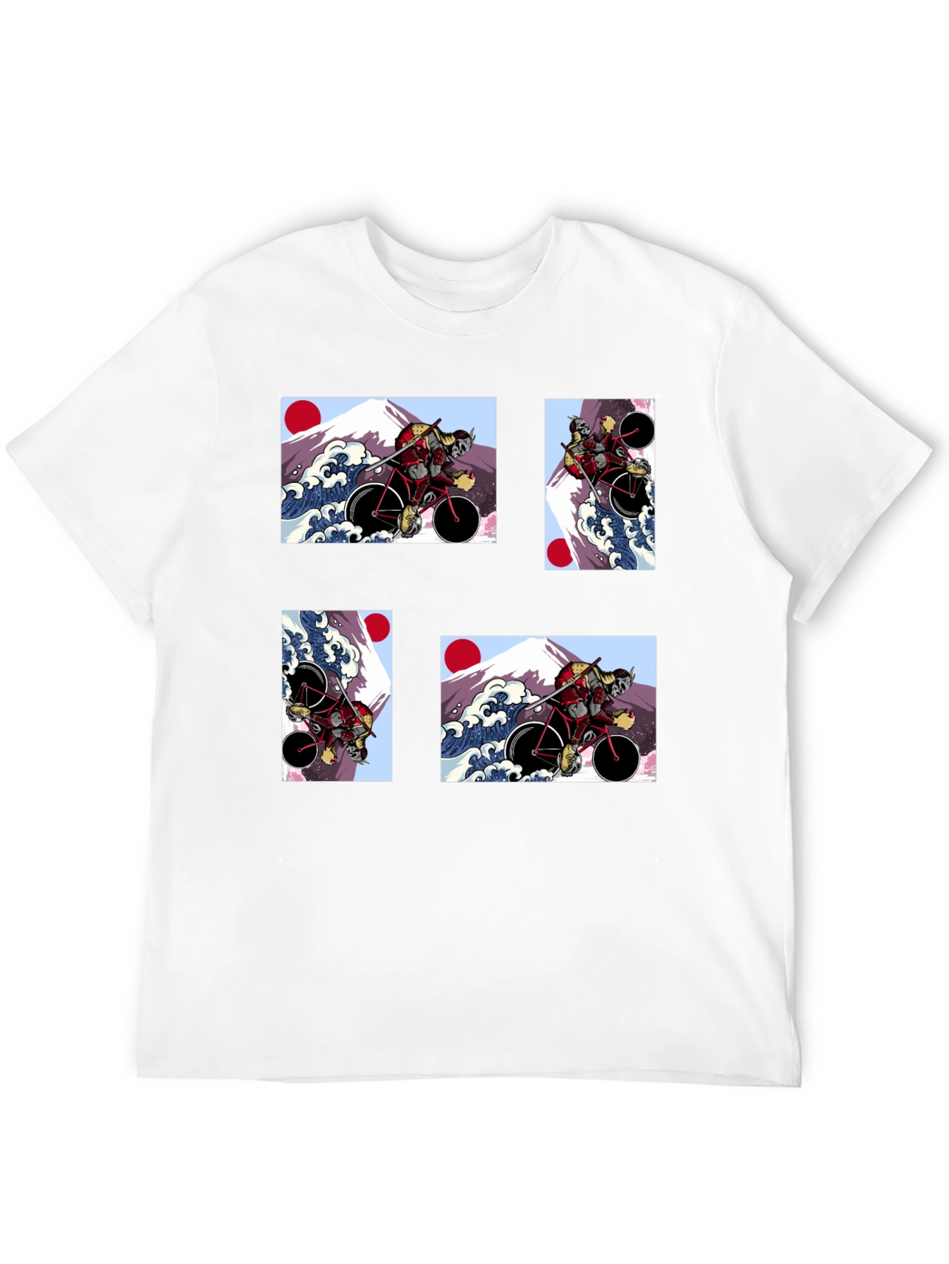Samurai Cyclist T-Shirt - Japanese Art Style