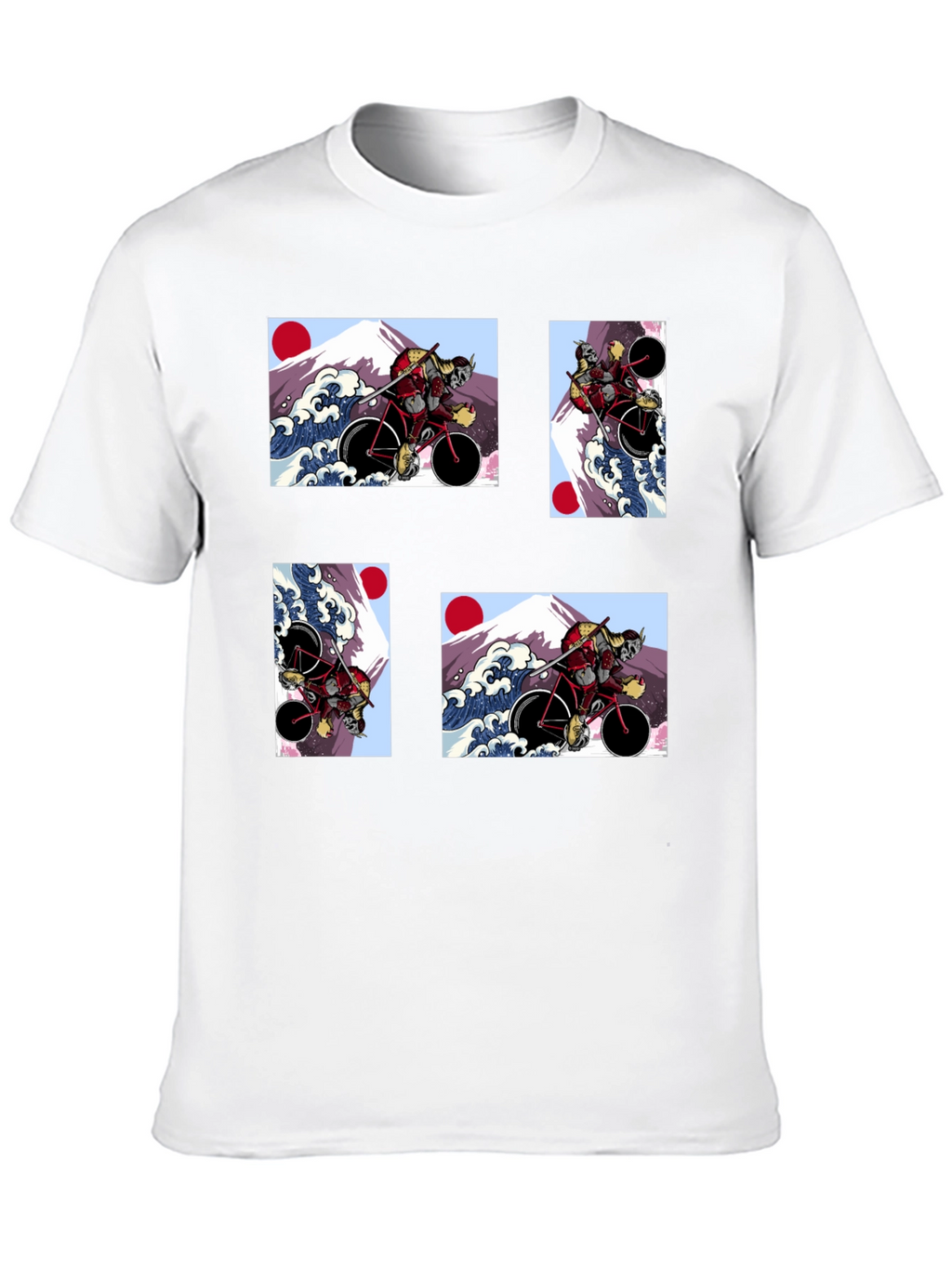 Samurai Cyclist T-Shirt - Japanese Art Style