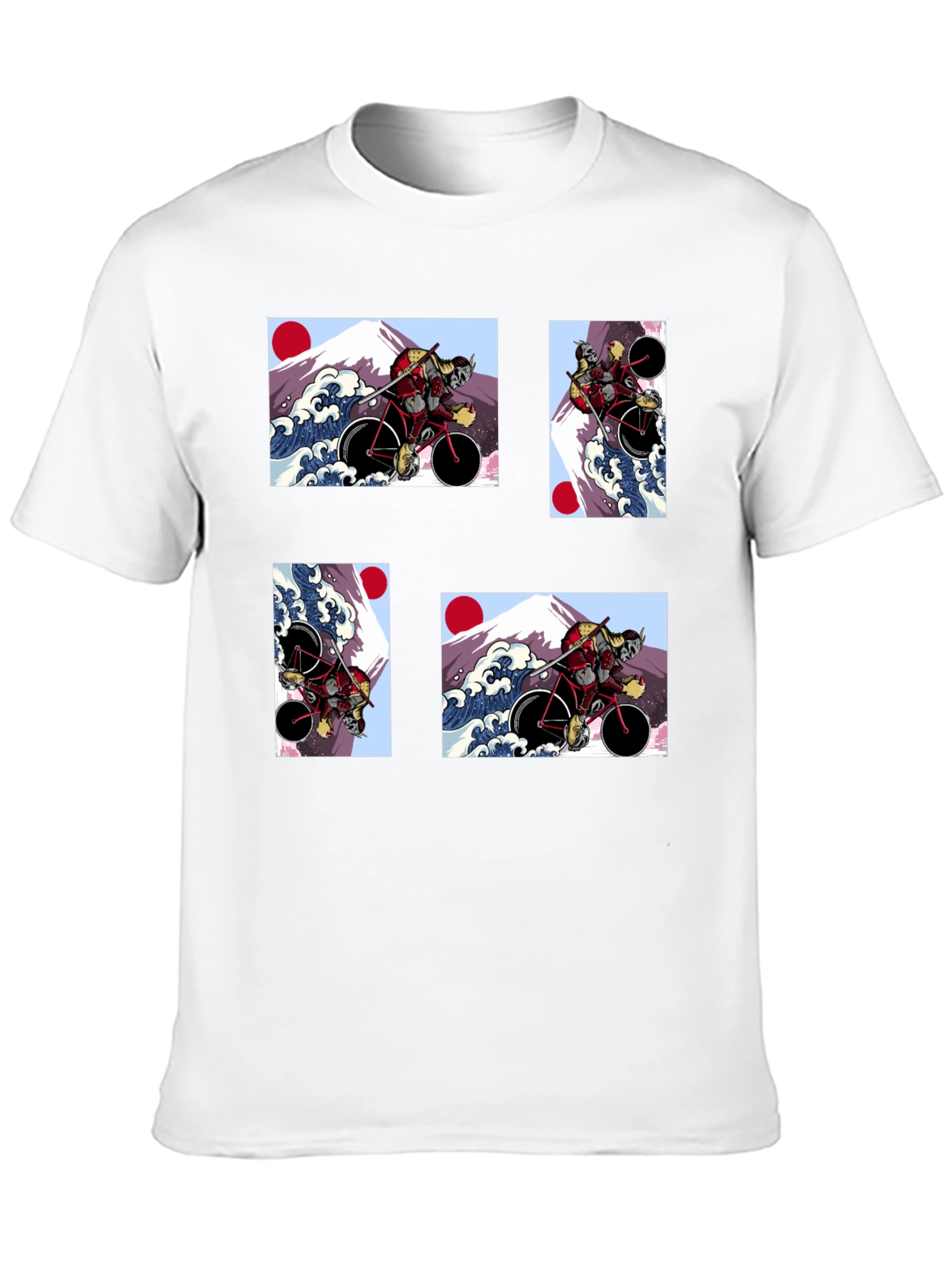 Samurai Cyclist T-Shirt - Japanese Art Style