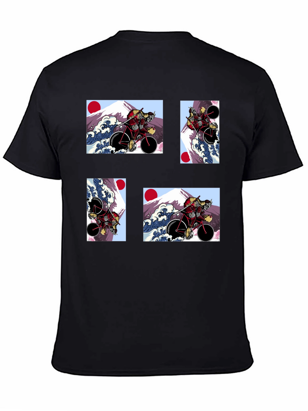 Samurai Cyclist T-Shirt - Japanese Art Style