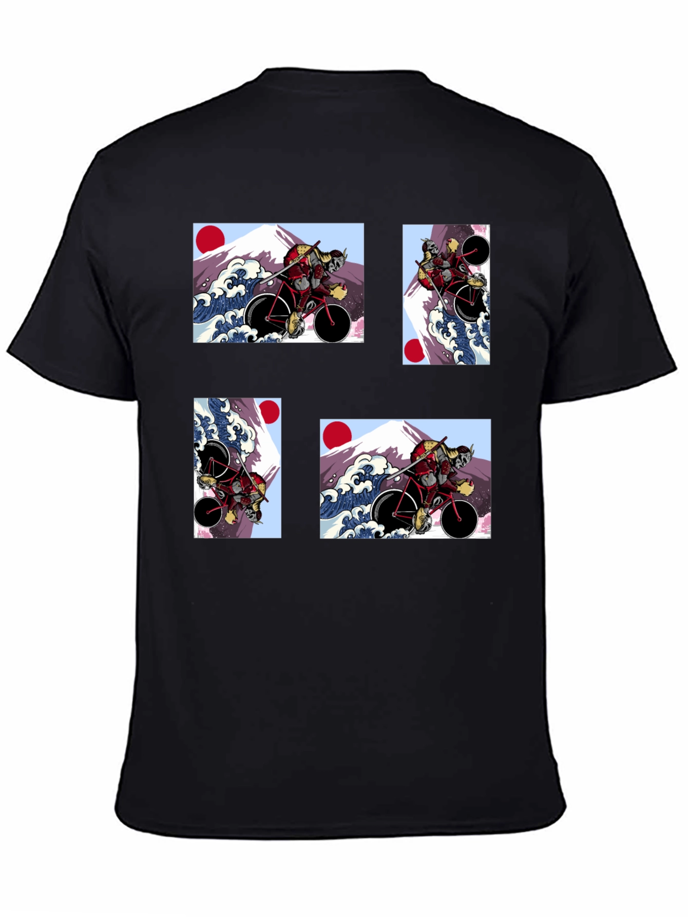 Samurai Cyclist T-Shirt - Japanese Art Style