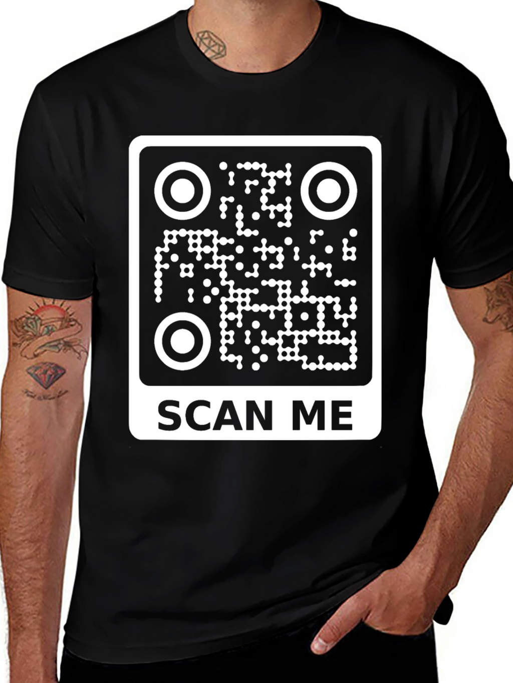 Scan Me QR Code Graphic T-Shirt