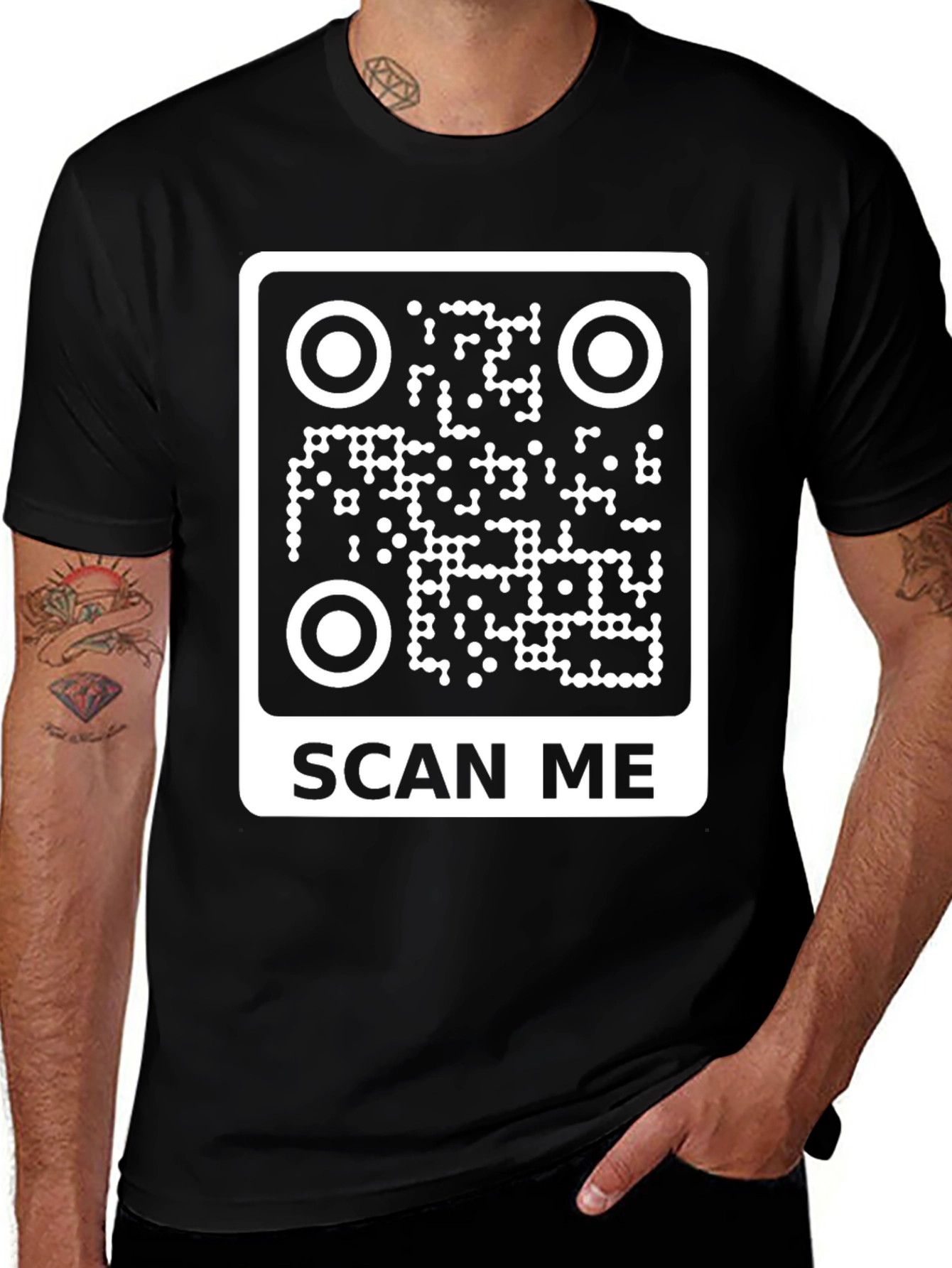 Scan Me QR Code Graphic T-Shirt