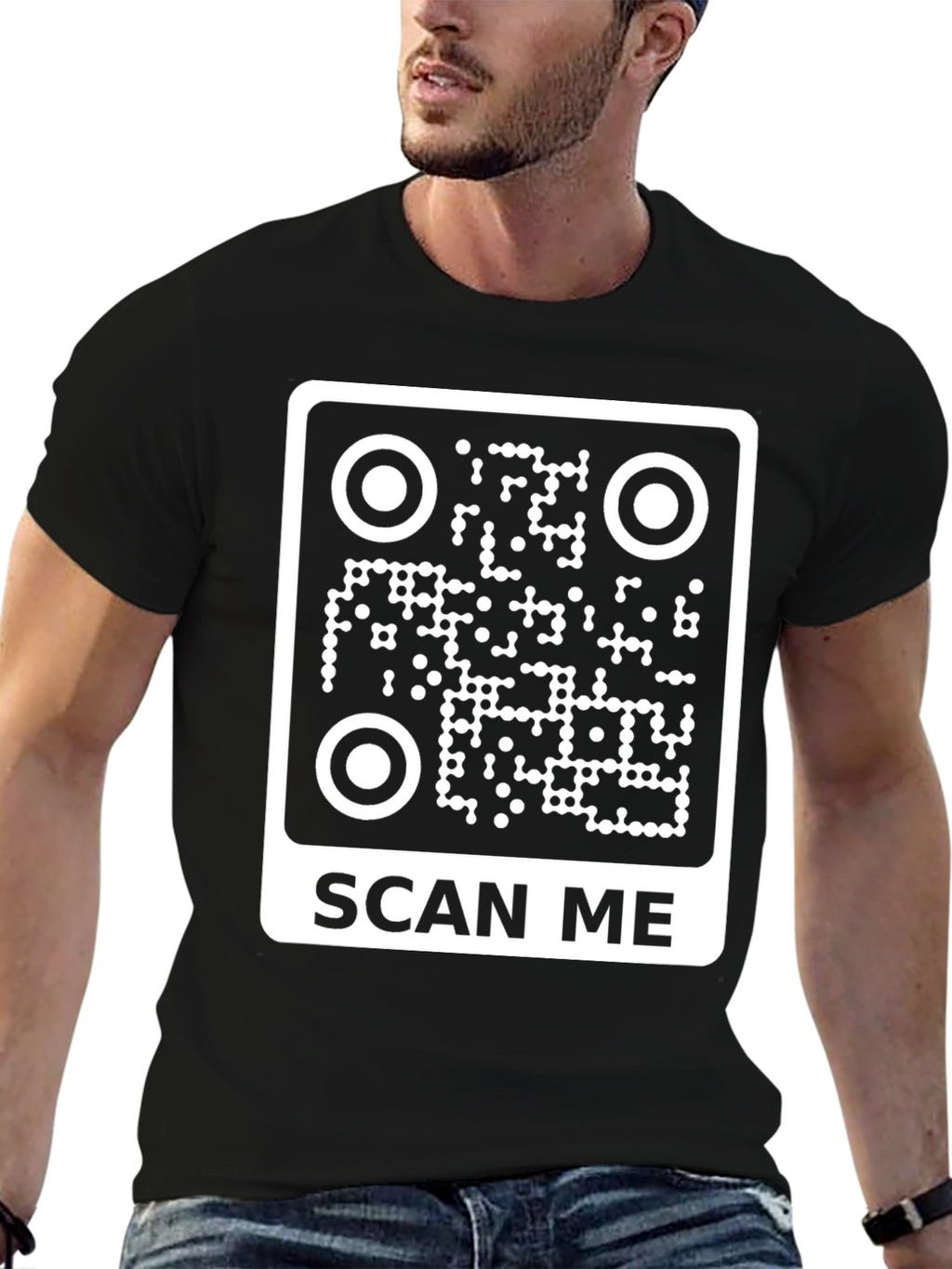 Scan Me QR Code Graphic T-Shirt