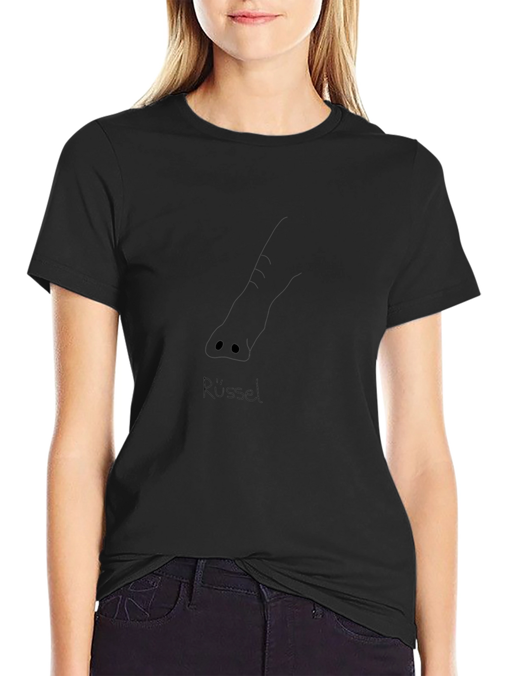 Elephant Trunk Tee - Stylish Black T-Shirt