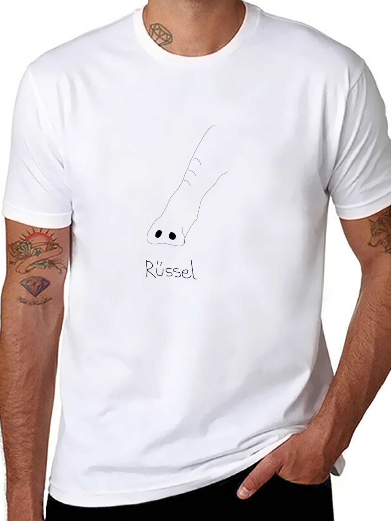 Elephant Trunk Tee - Stylish Black T-Shirt