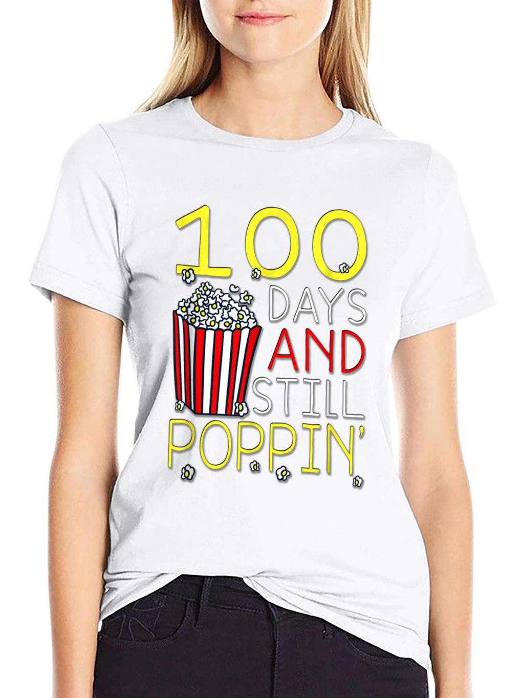 100 Days Still Poppin Graphic Tee