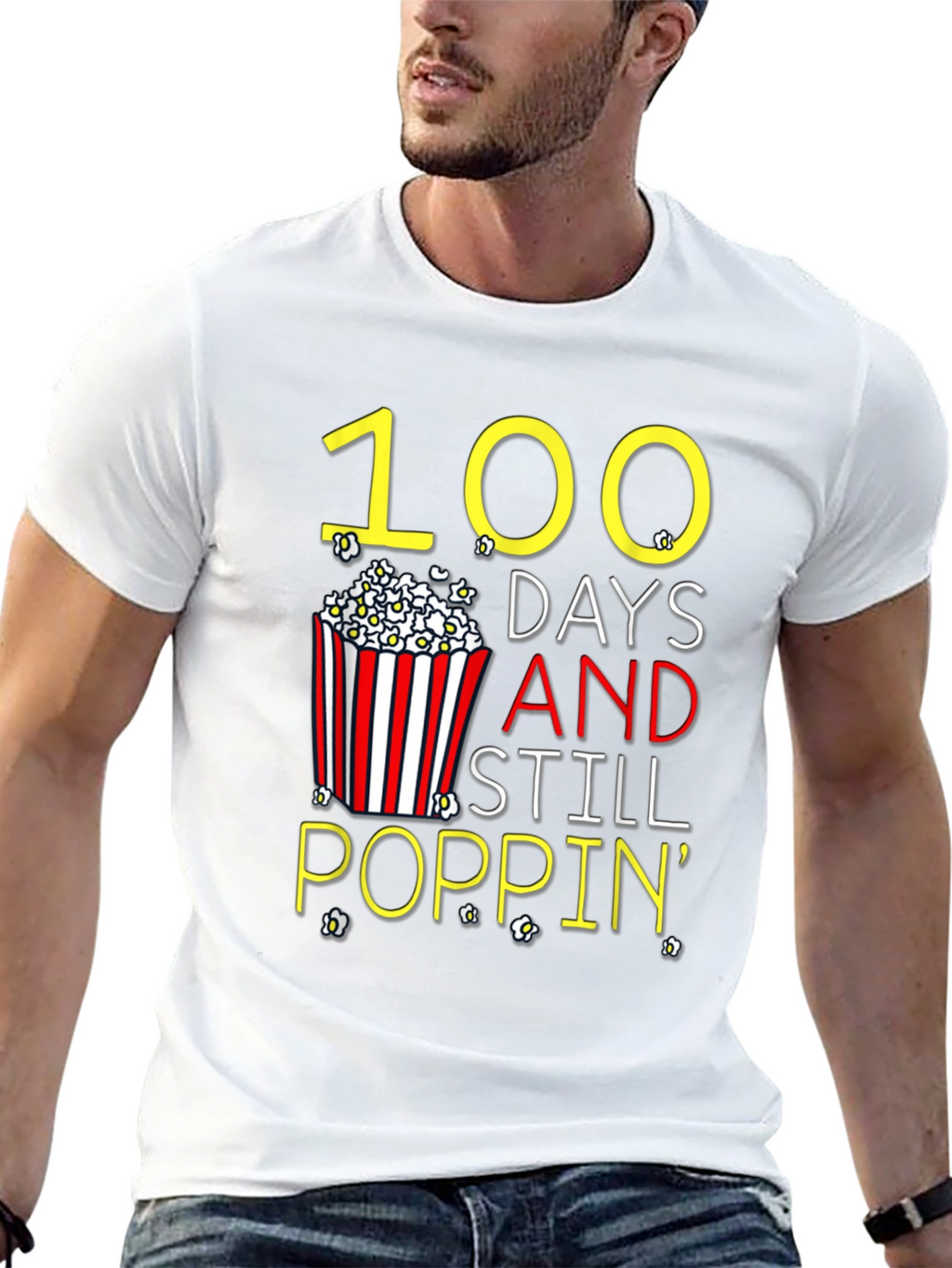 100 Days Still Poppin Graphic Tee