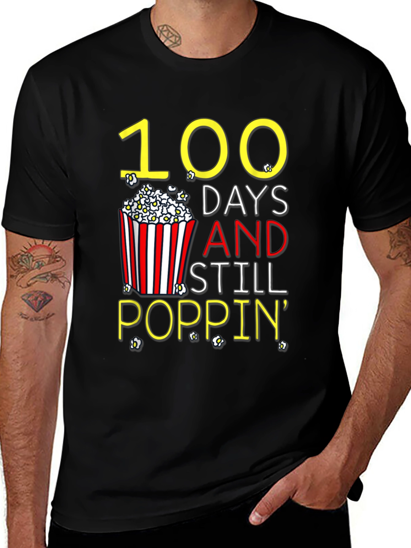 100 Days Still Poppin Graphic Tee