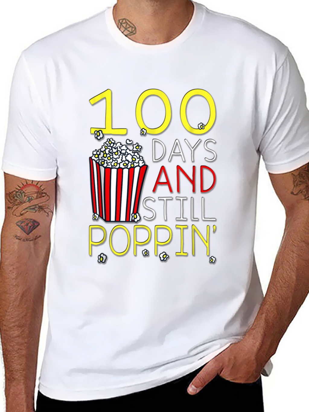 100 Days Still Poppin Graphic Tee