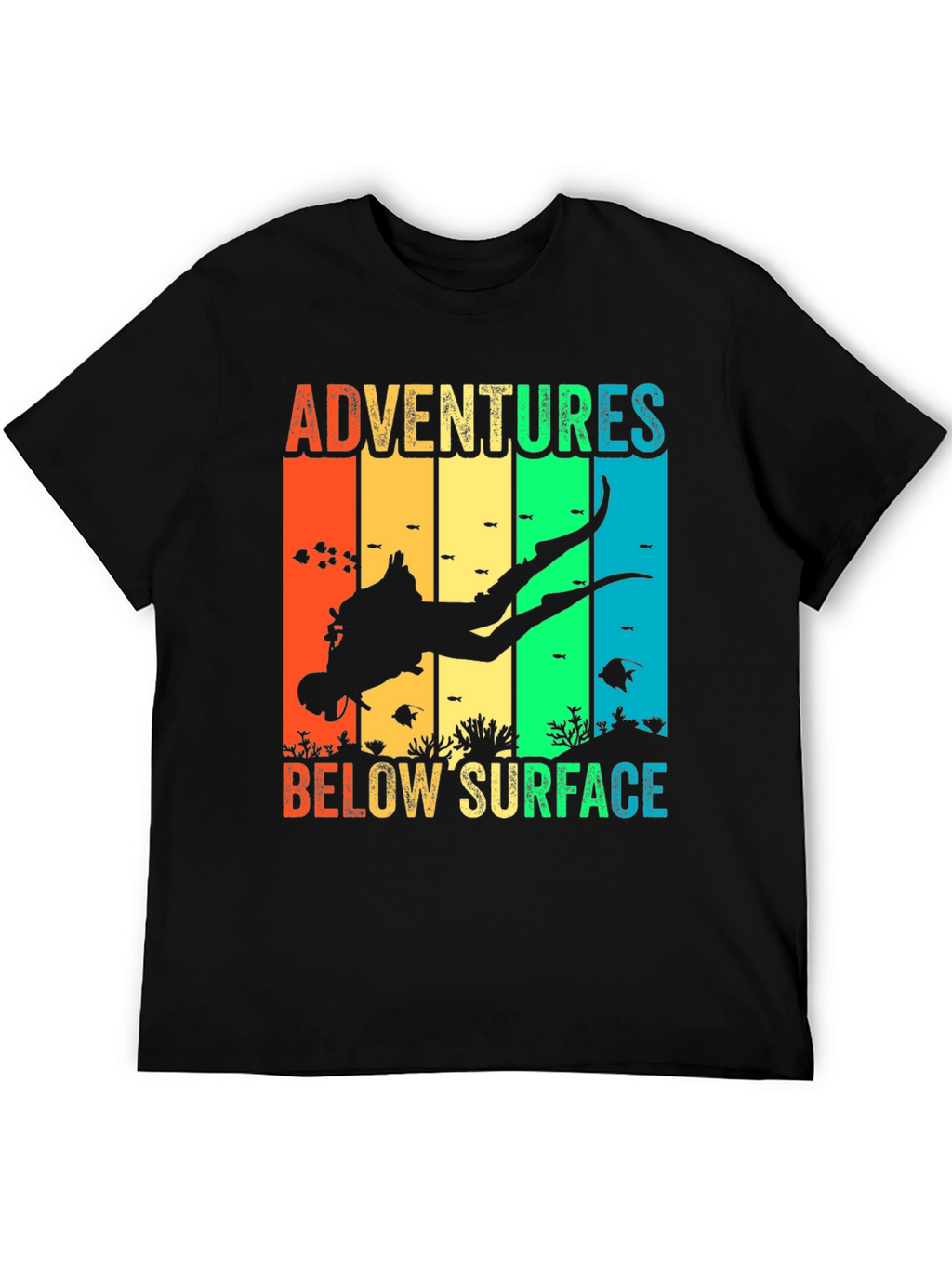 Diver Adventures Below Surface Graphic T-Shirt