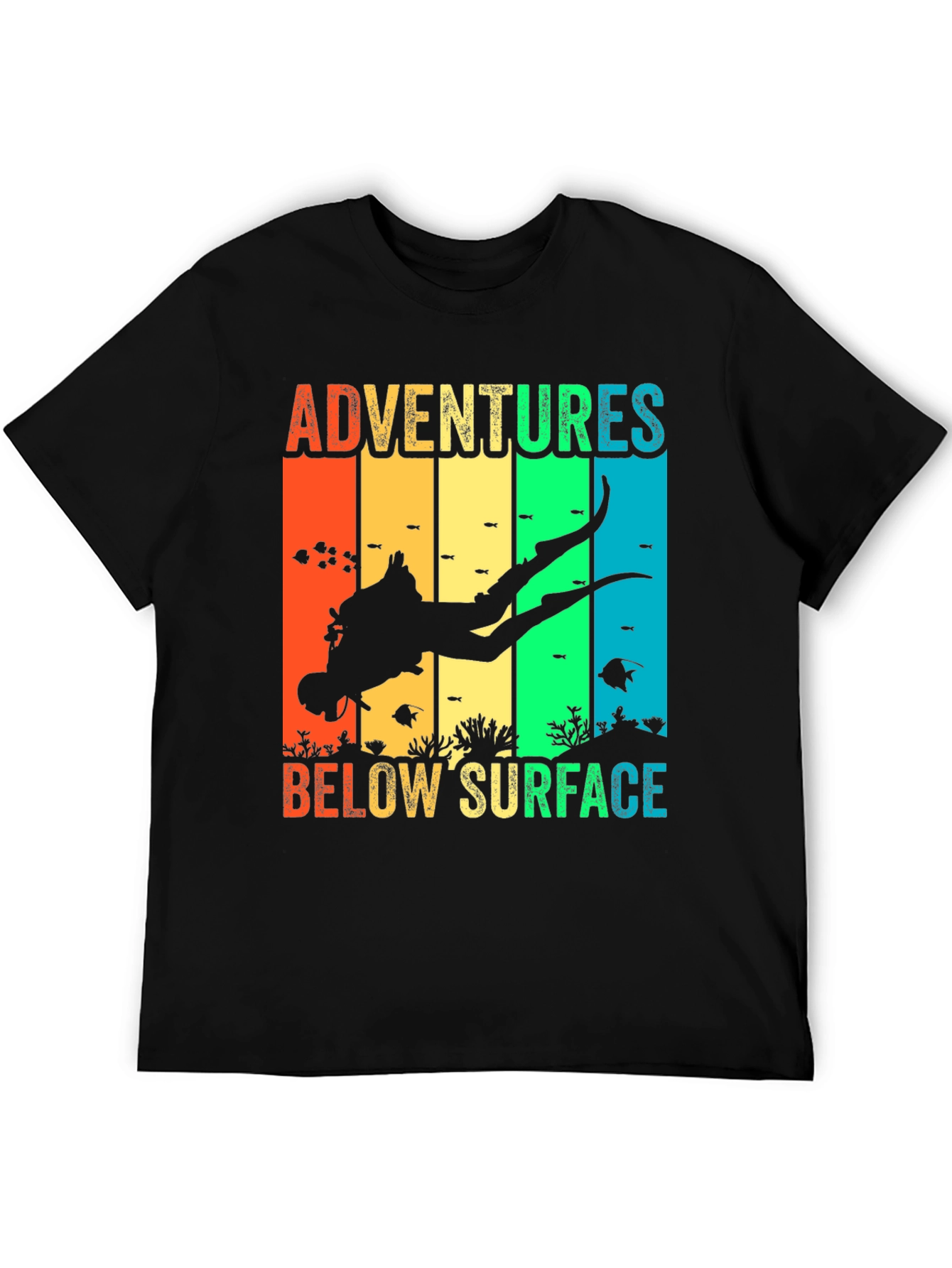 Diver Adventures Below Surface Graphic T-Shirt