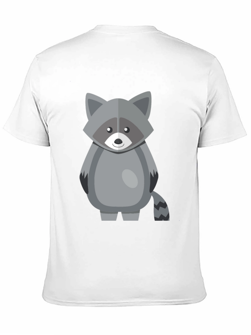 Cute Raccoon Graphic Tee - Black Cotton Shirt