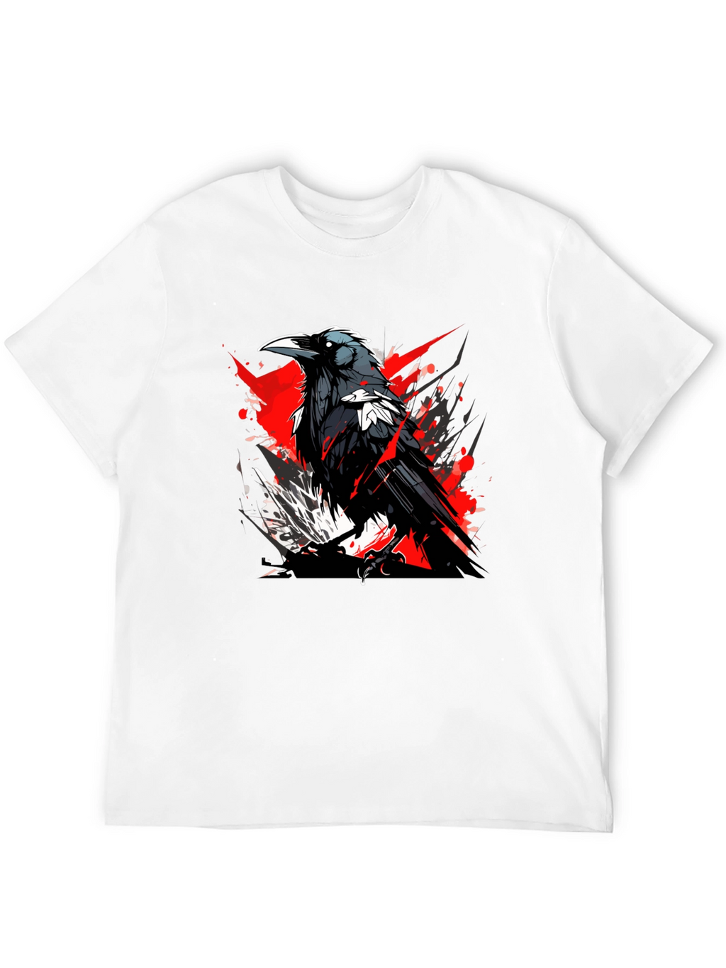 Raven Graphic Print Black T-Shirt