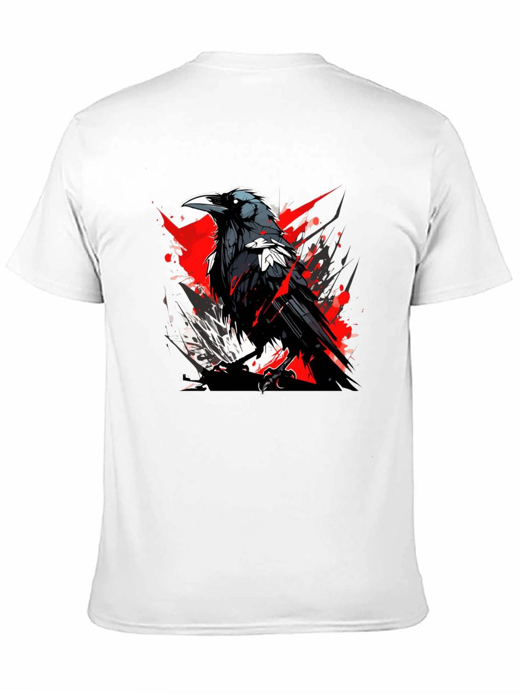 Raven Graphic Print Black T-Shirt