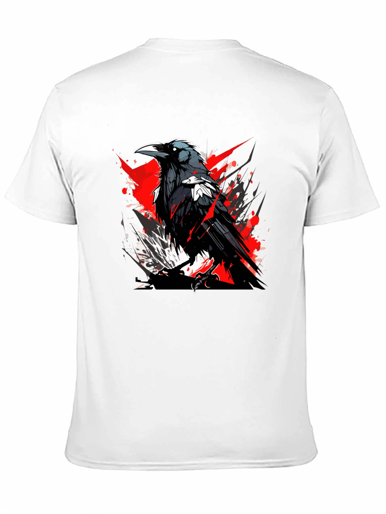 Raven Graphic Print Black T-Shirt