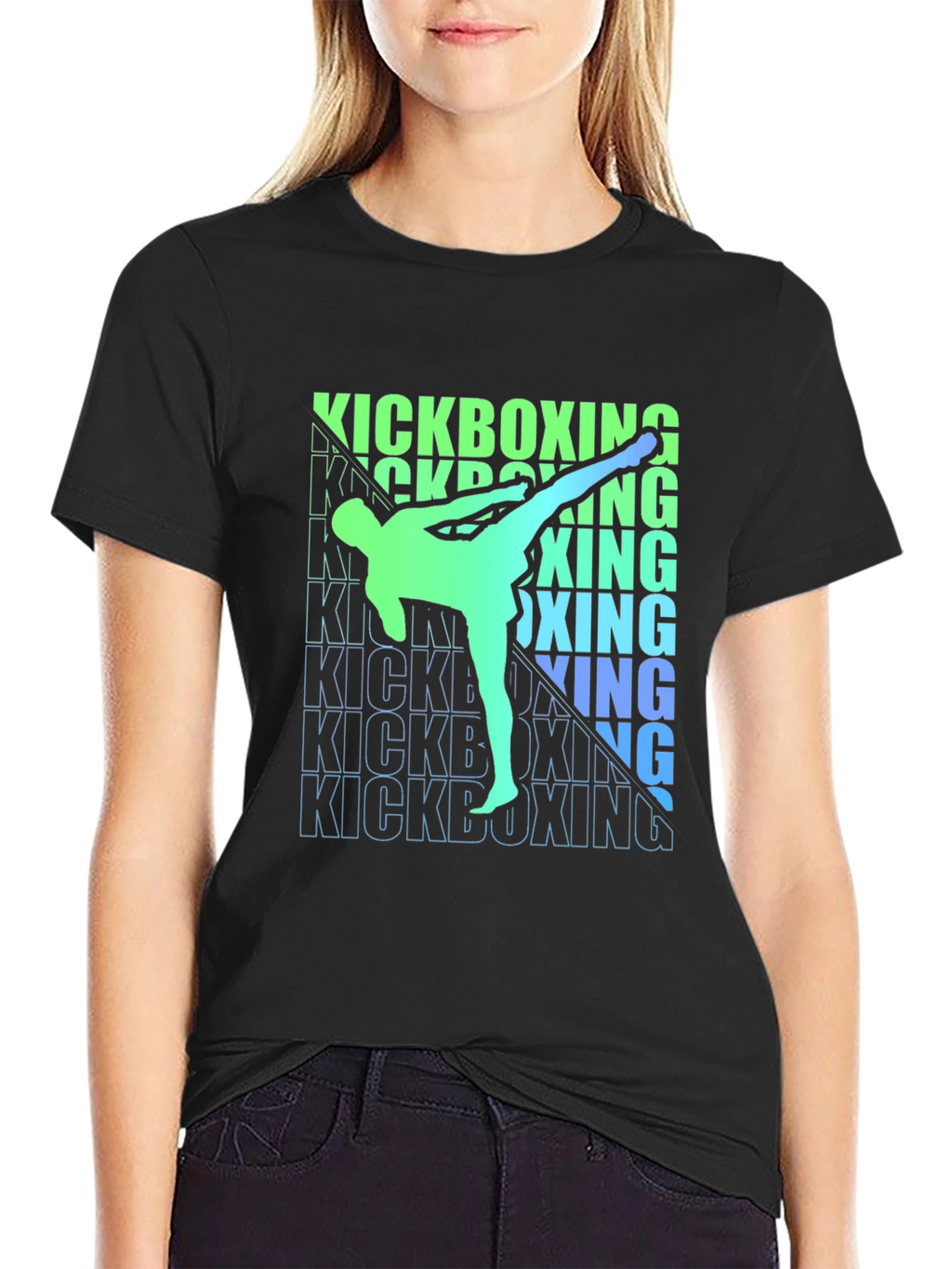 Kickboxing Silhouette Graphic T-Shirt
