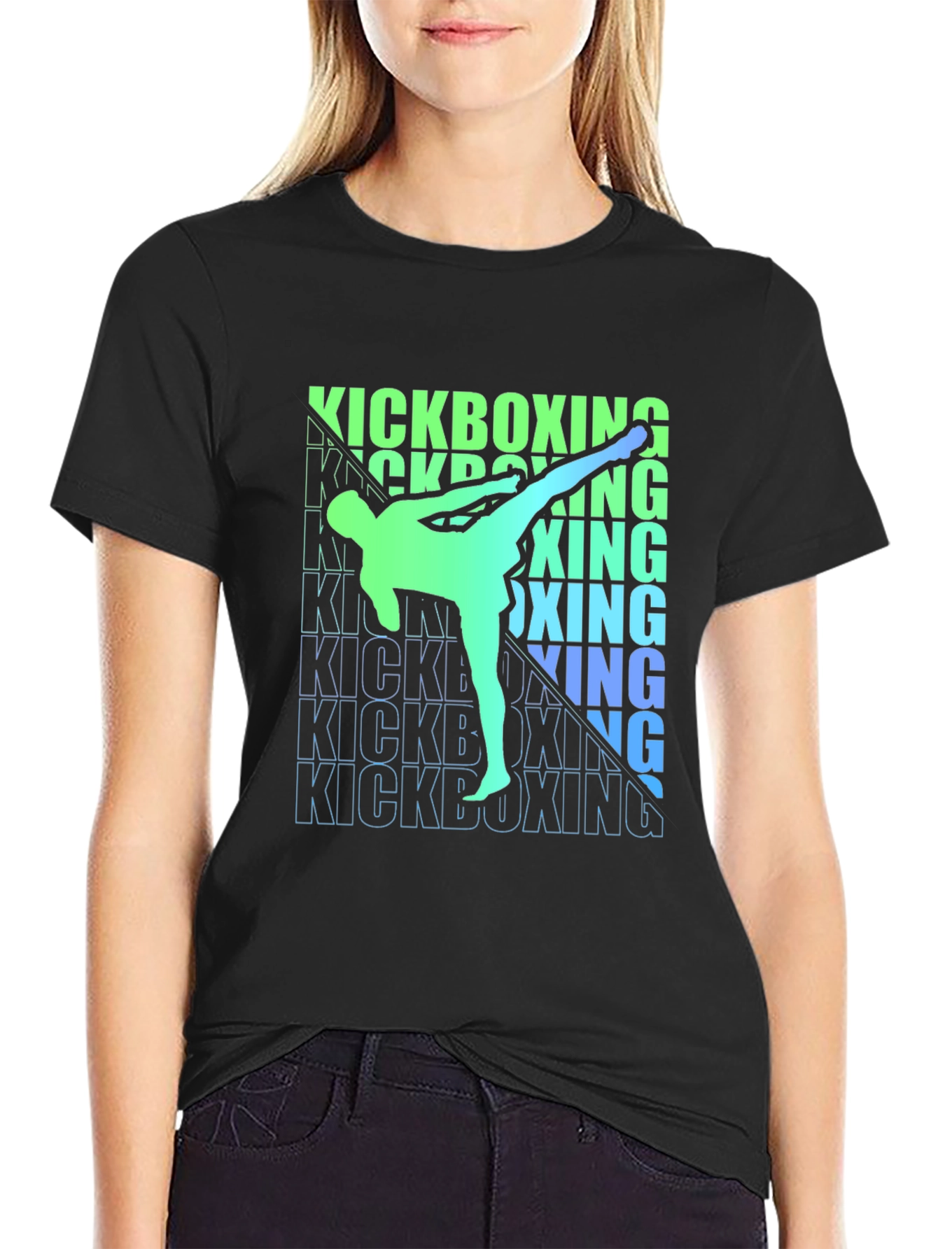 Kickboxing Silhouette Graphic T-Shirt