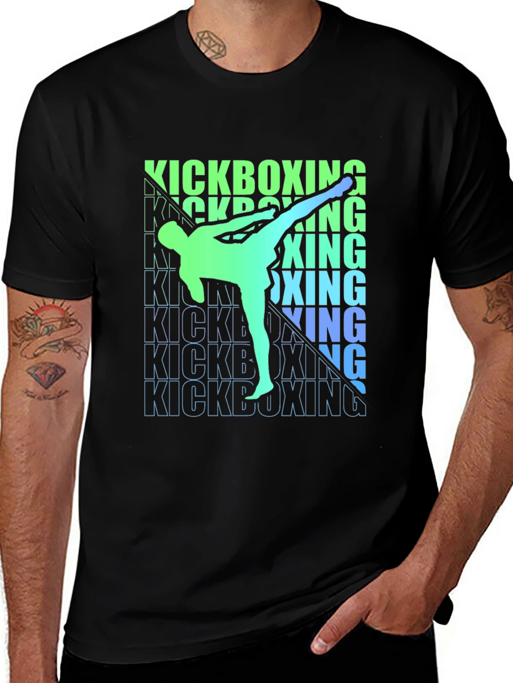 Kickboxing Silhouette Graphic T-Shirt