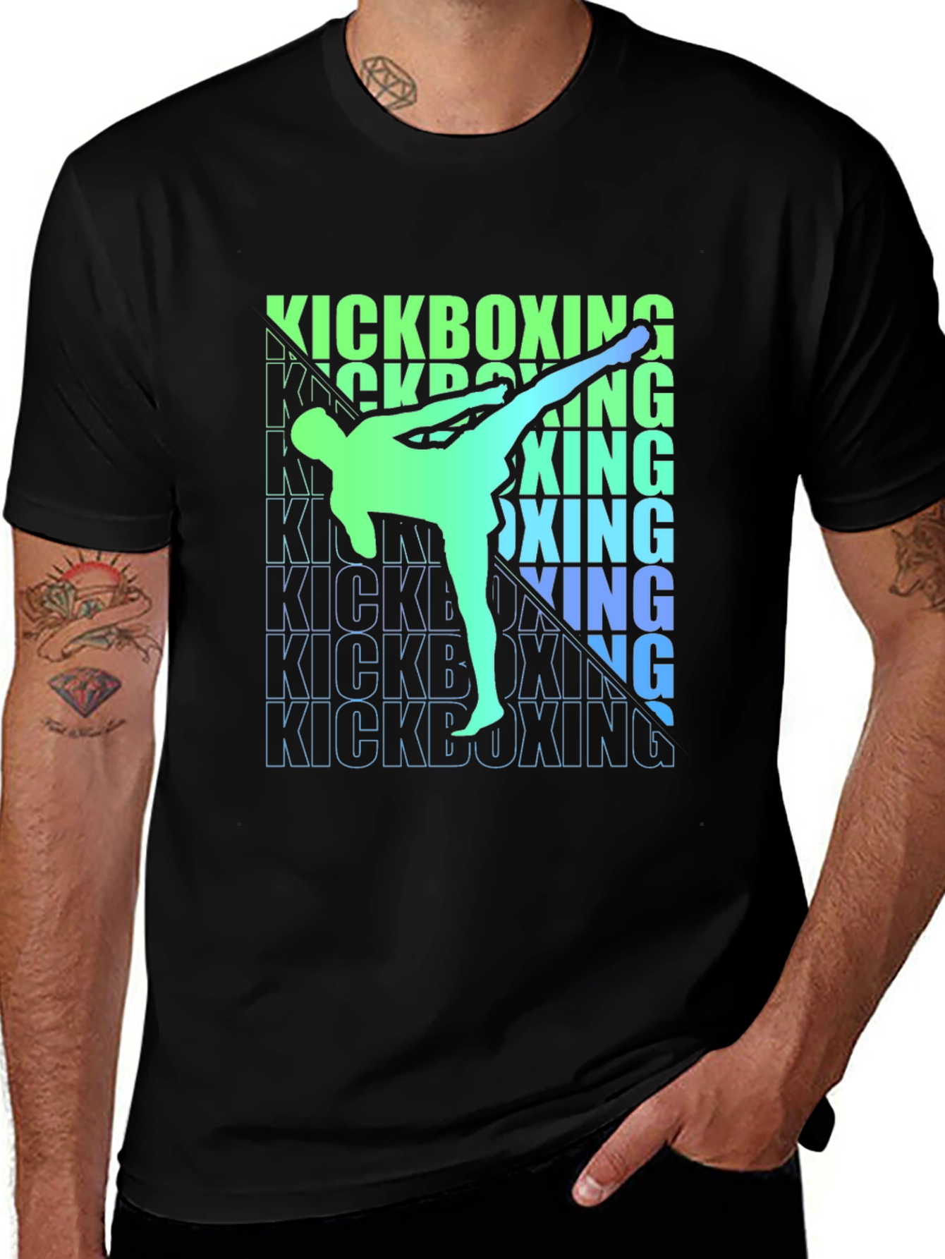 Kickboxing Silhouette Graphic T-Shirt