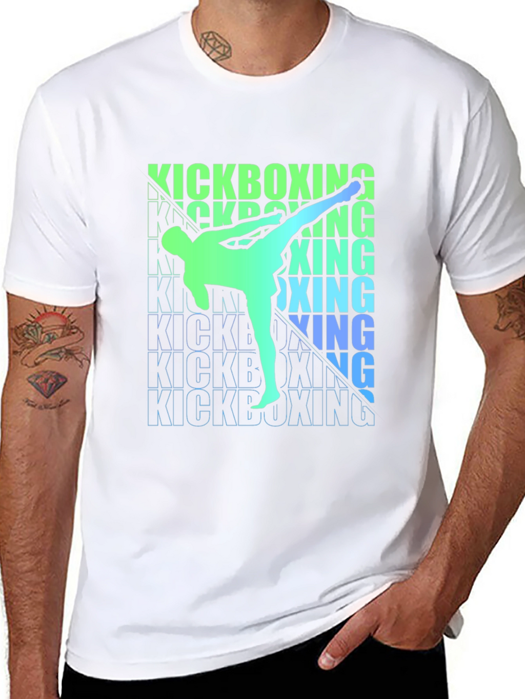 Kickboxing Silhouette Graphic T-Shirt