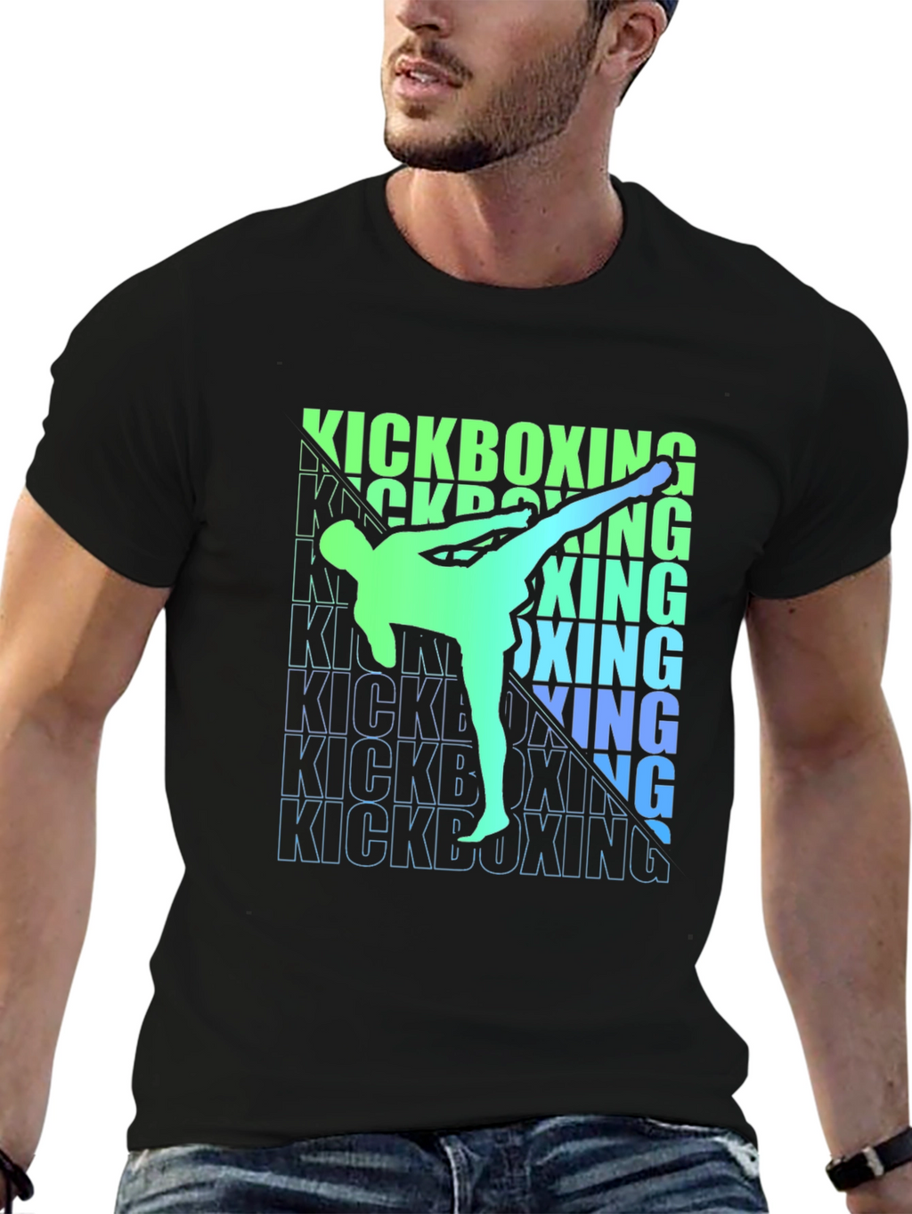 Kickboxing Silhouette Graphic T-Shirt