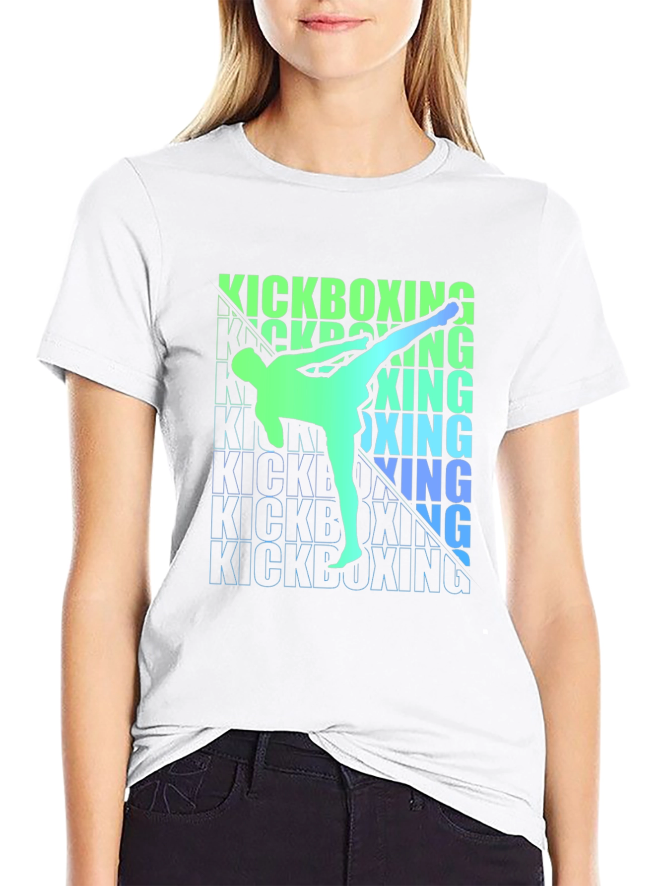 Kickboxing Silhouette Graphic T-Shirt