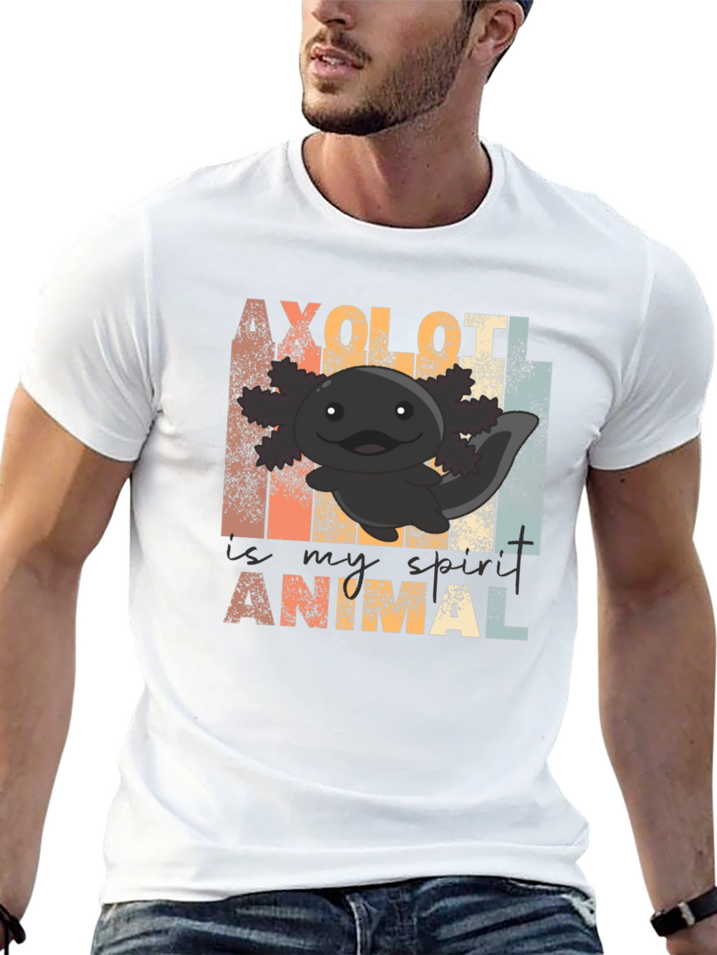 Axolotl Spirit Animal Graphic Tee