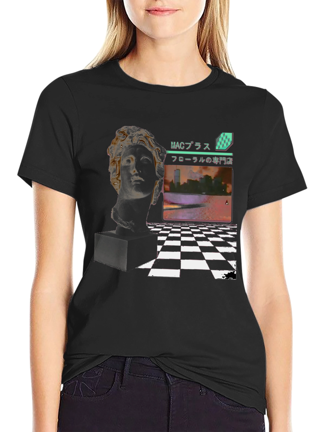 Vaporwave Aesthetic T-Shirt - Floral Shoppe Design