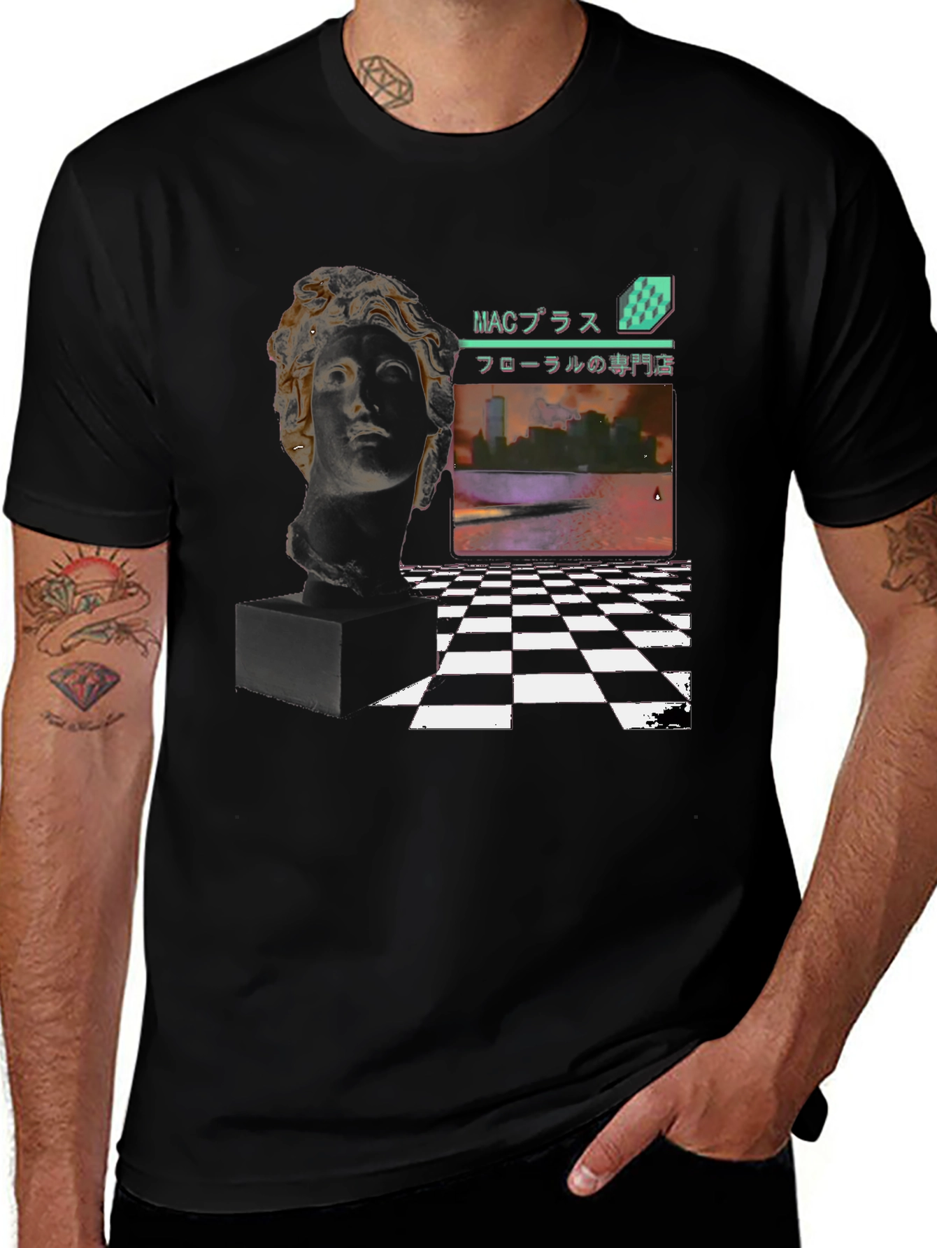 Vaporwave Aesthetic T-Shirt - Floral Shoppe Design