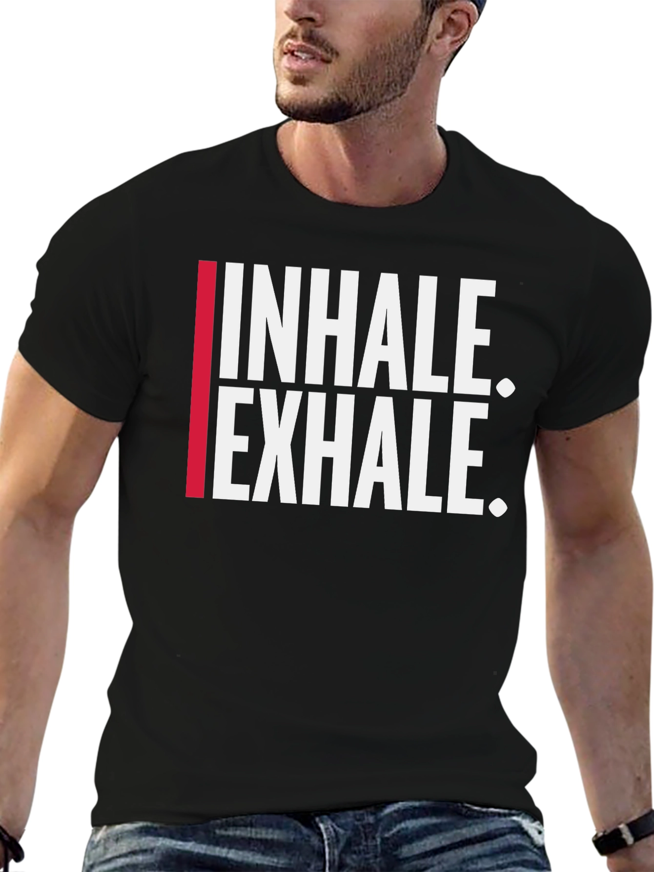 Inhale. Exhale. Black Graphic Tee